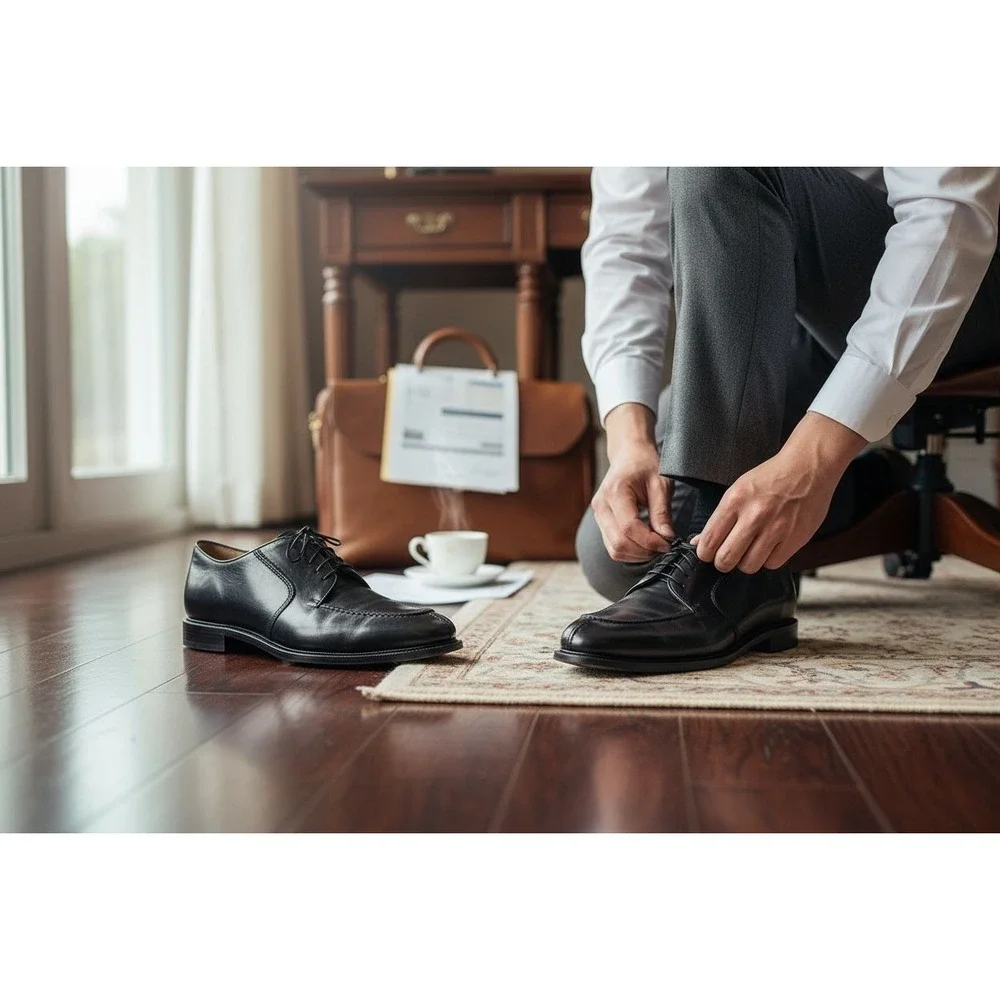 PRONTO UOMO Black Leather‎ Split Toe Oxfords Lace Up Shoes Men's Sz 13M US/46 EU